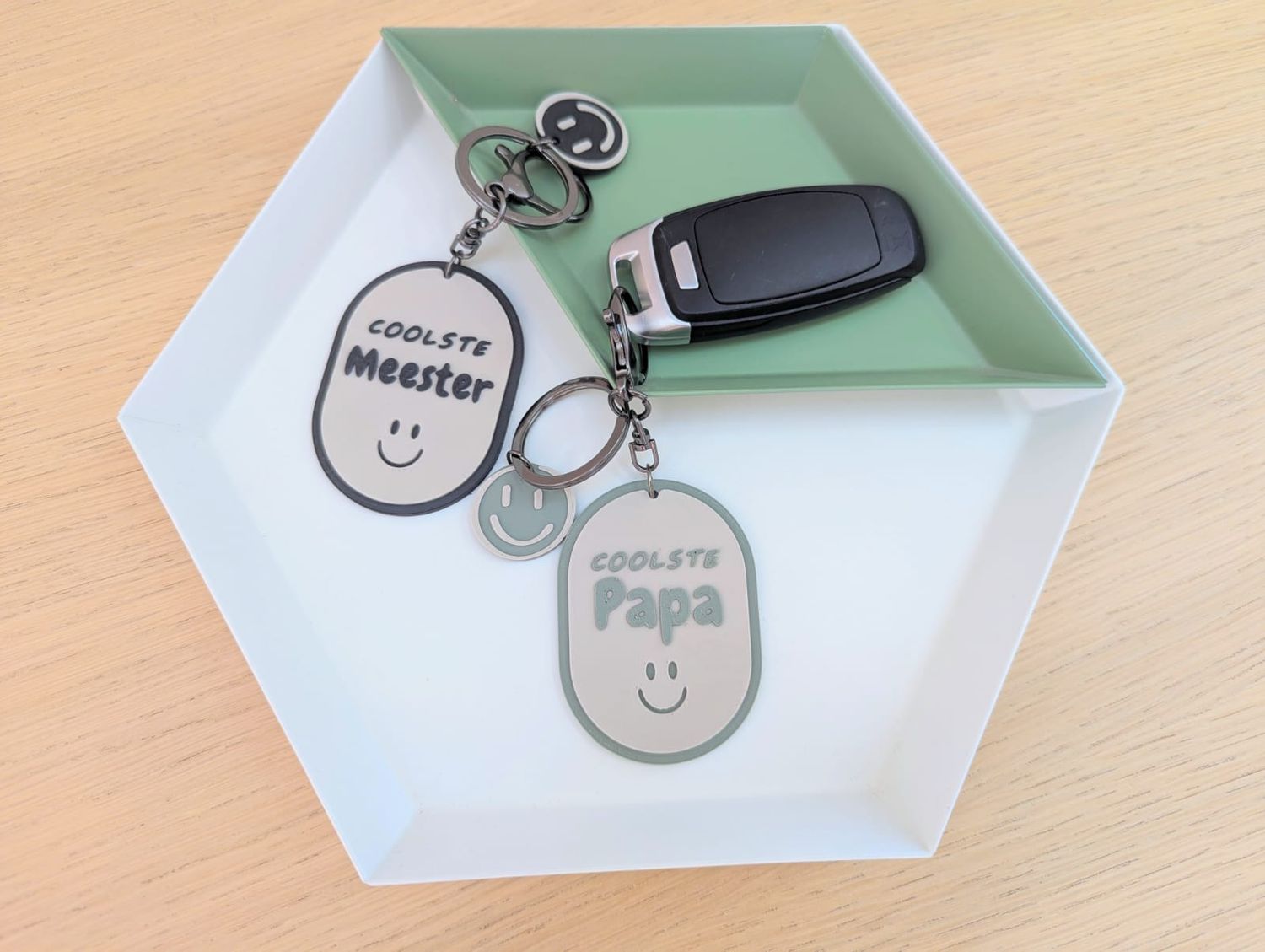Sleutelhanger smiley- met naam