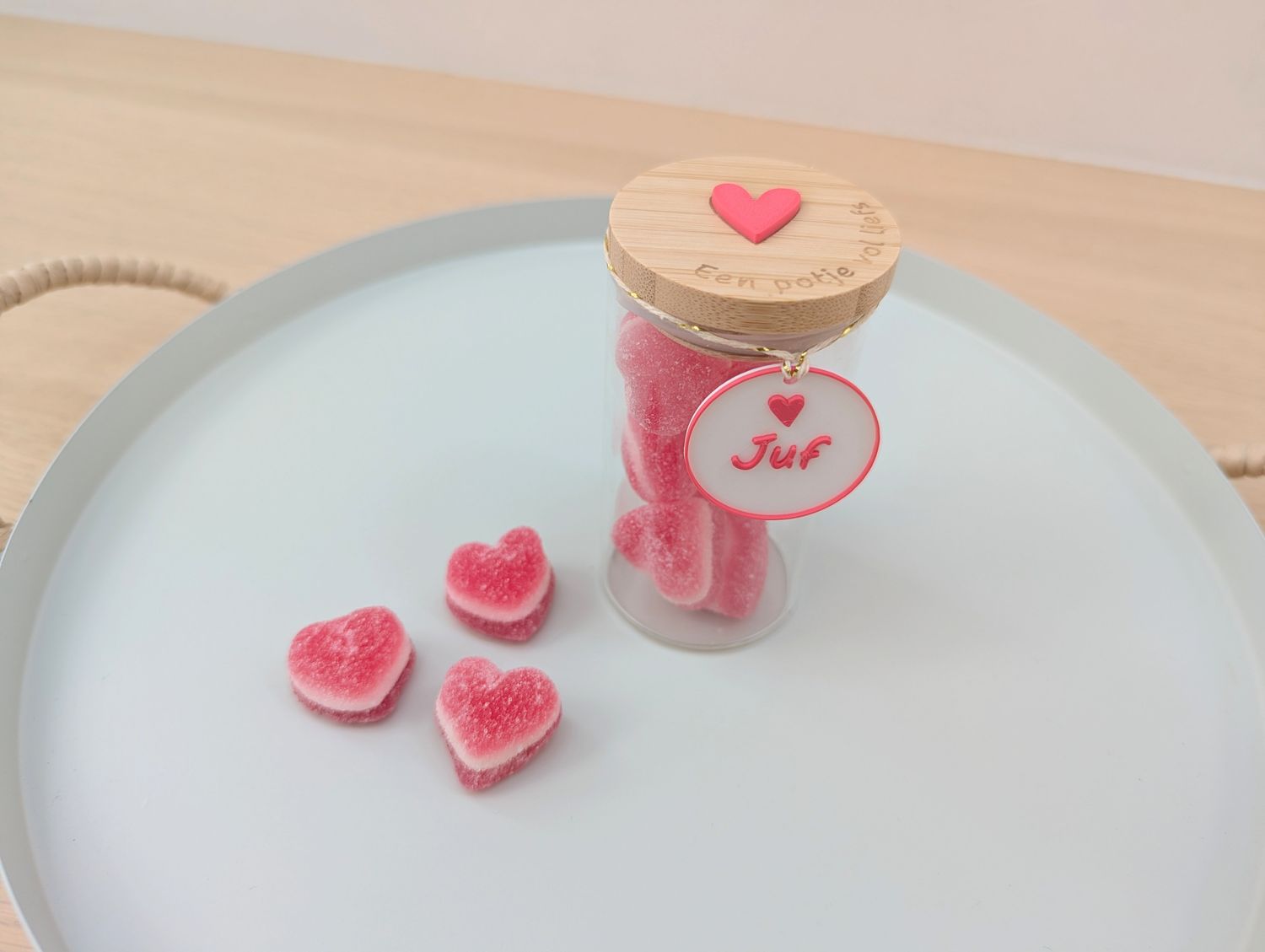 Mini snoeppot met hartje