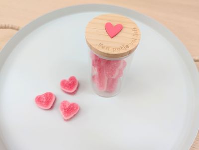 Mini snoeppot met hartje