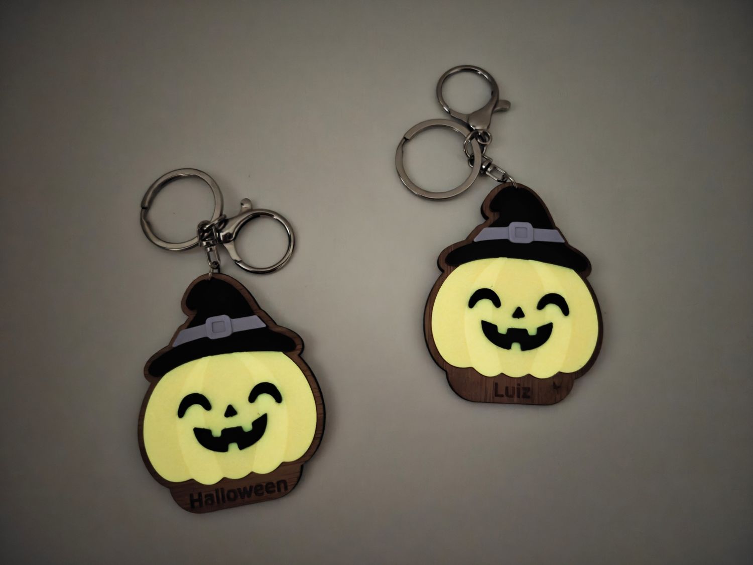 Sleutelhanger Glow in the Dark "Pompoen"