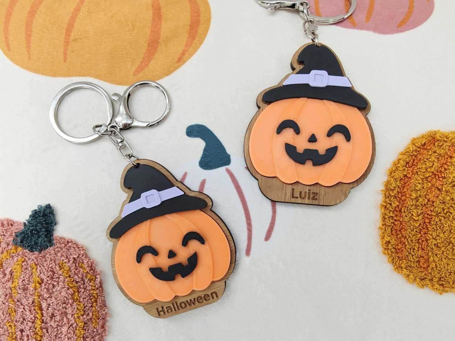Sleutelhanger Glow in the Dark "Pompoen"