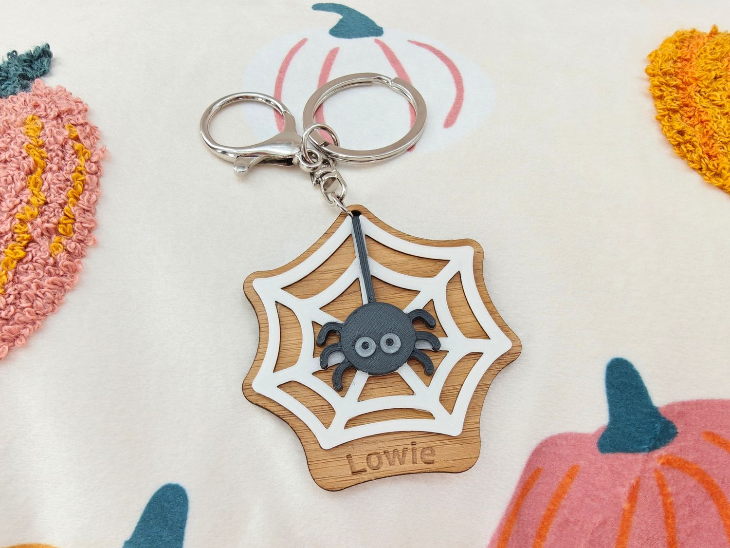 Sleutelhanger Glow in the Dark "Spinnenweb"
