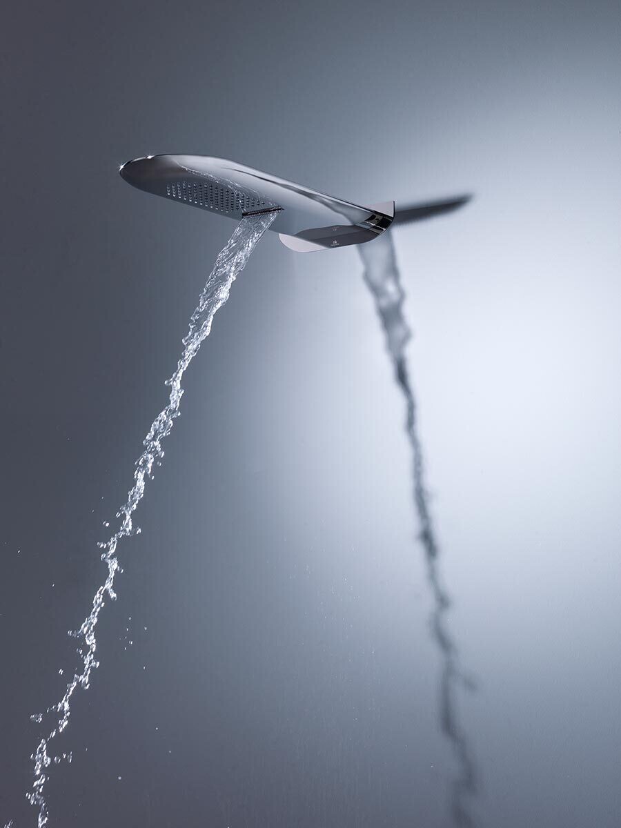 Hotels Rain Shower Inox Mirror with Waterfall Store Interstyle Ceramics