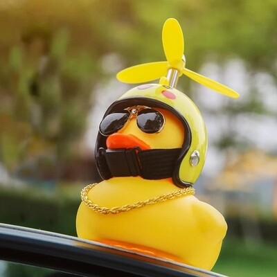 Car Duck with Helmet