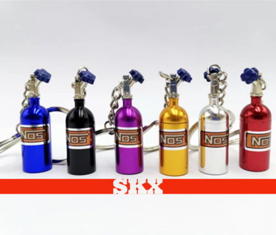 Nos bottle keychain