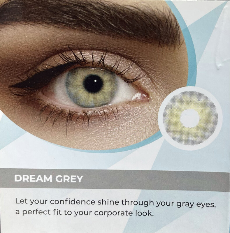 DREAM GRAY QUARTERLY DISPOSABLE LENSES 1 PAIR PACK