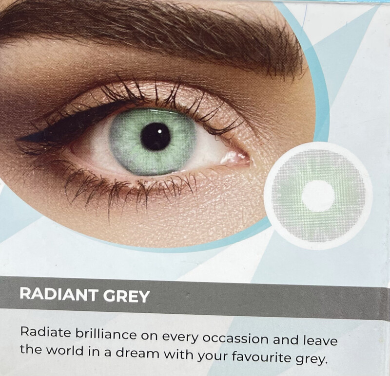  RADIANT GRAY QUARTERLY DISPOSABLE LENSES 1 PAIR PACK