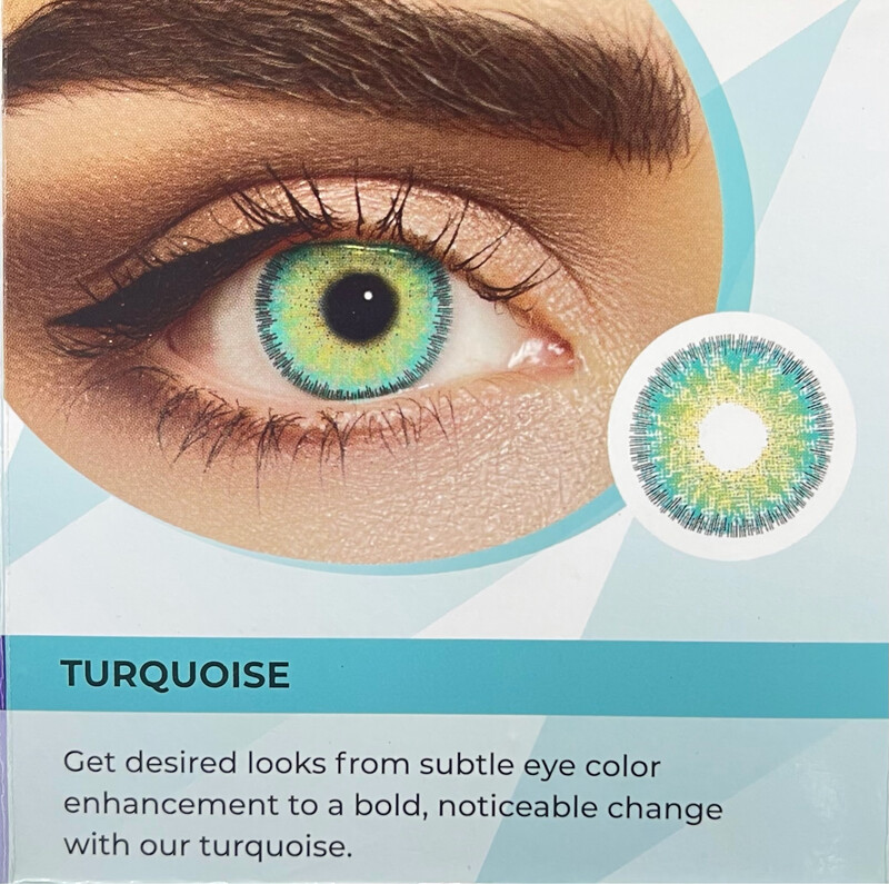 TURQUOISE QUARTERLY DISPOSABLE LENSES 1 PAIR PACK