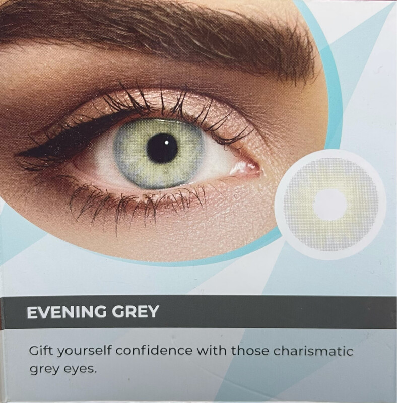 EVENING GRAY QUARTERLY DISPOSABLE LENSES 1 PAIR PACK