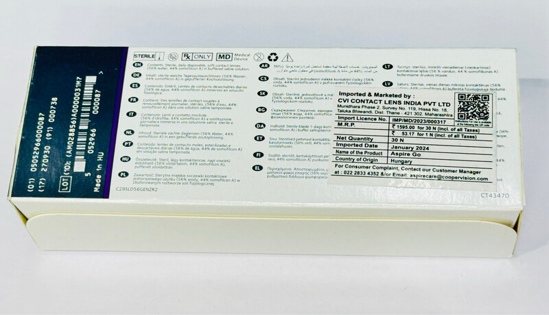 Aspire Go Cooper Vision One Day Disposable Lenses Clear Pack Of 30 Lenses