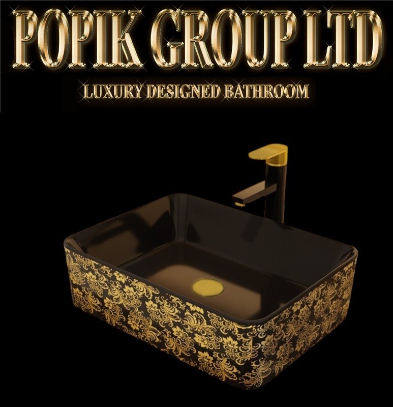 Modern Bathroom  Ceramic Vanity Counter Top Wash Basin Sink BLACK