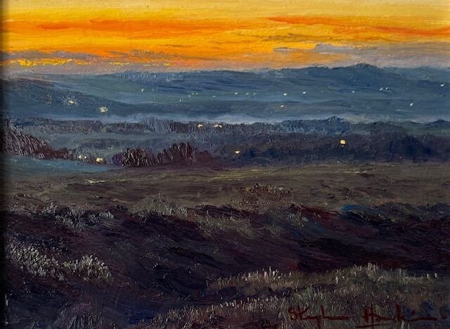 Sunset Over the Downs, Saddlescombe