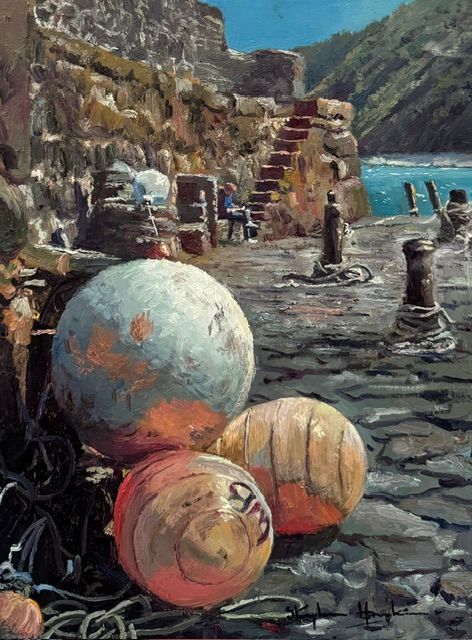 Buoys at Clovelly Harbour