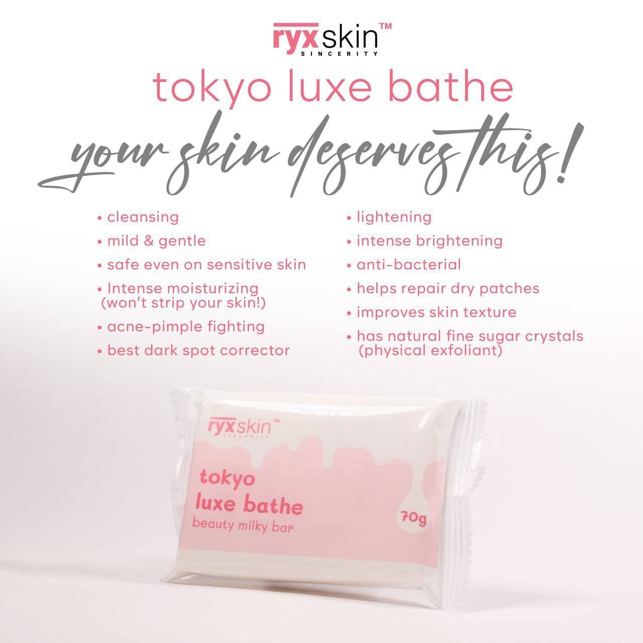 Ryx Tokyo Luxe Milky Bath Soap 90grams EXP Nov 11.2026