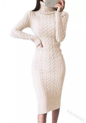LONG KNITTED BODY CON TURTLENECK