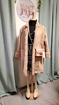 Mustang Velvet Fur Trench Coat