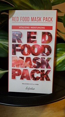 RED FOOD FACE MASKSHEET 25ml/sachet BBD DEC 26,2025