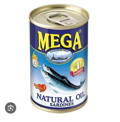 MEGA SARDINES NATURAL IN OIL 425G EXP 16.06.2026