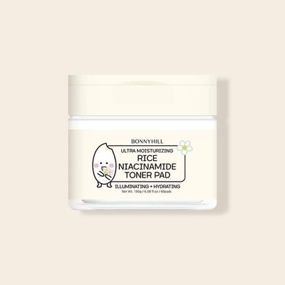 BONNYHILL RICE NIACINAMIDE TONER  PAD 180ML EXP 23.05.2027