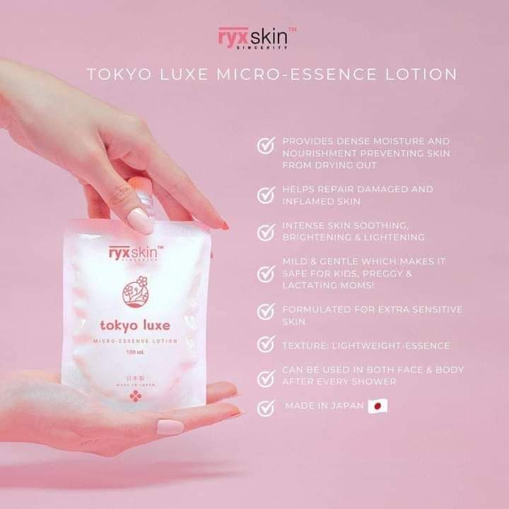 RYXSKIN TOKYO LUXE LOTION 100ML MADE IN JAPAN  EXP. AUG 19,2026