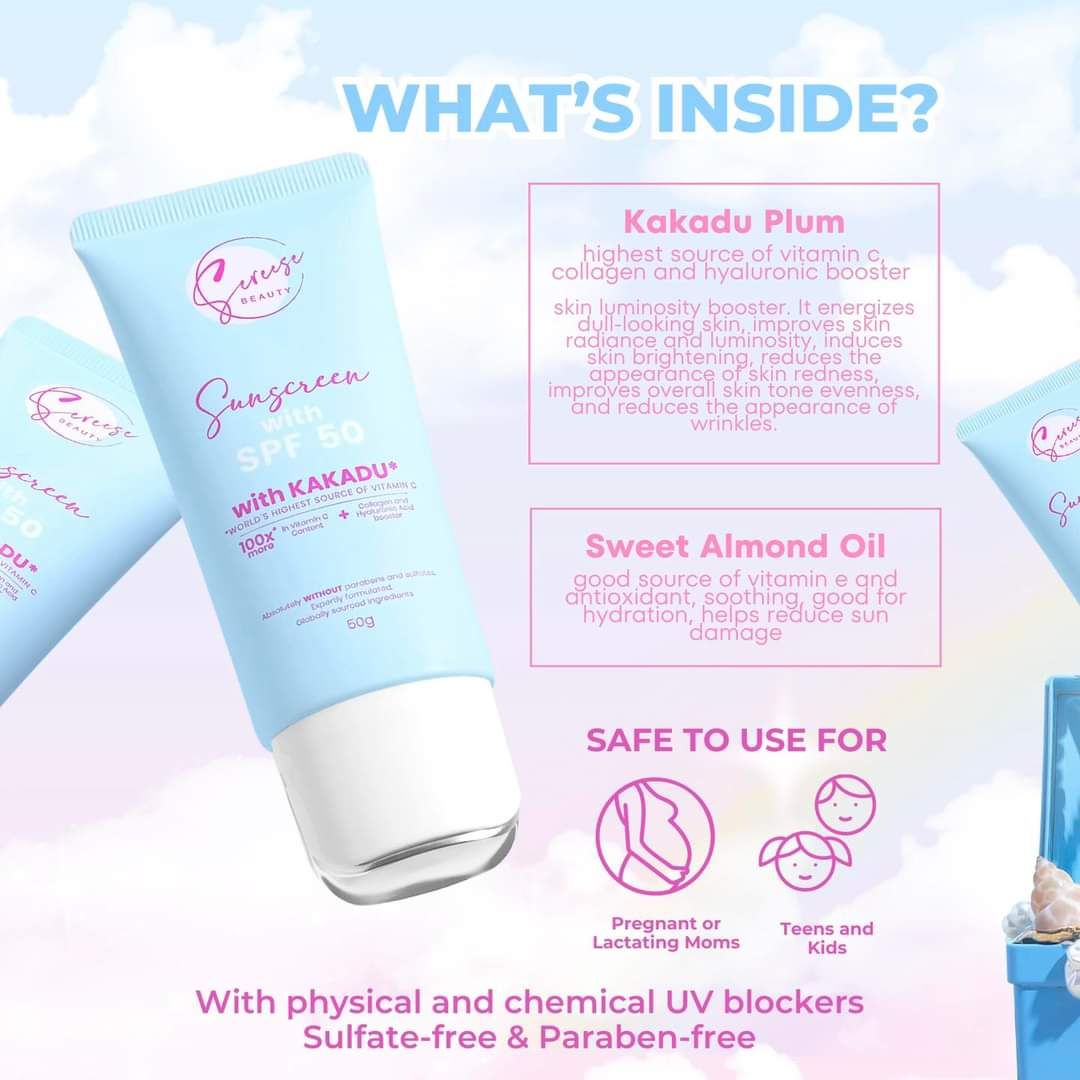 SEREESE SUNSCREEN WITH KAKADU SPF50 PA+++ 50G  EXP.JULY 27,2026
