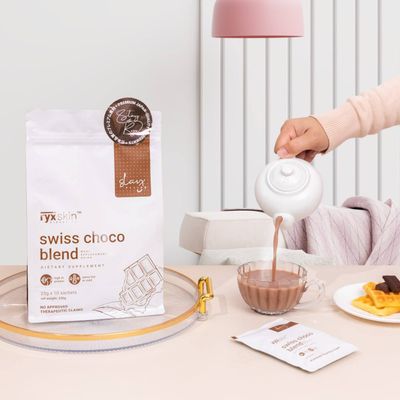 RYXSKIN CHOCO DRINK 10 SAHETS EXP JULY 29,2026