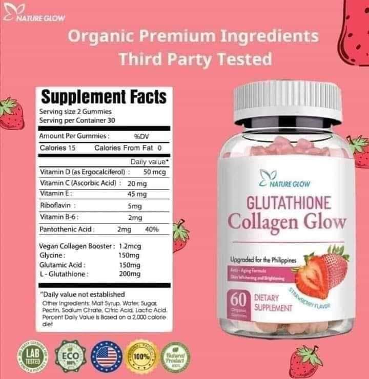 NATURE GLOW GLUTA+COLLAGEN 60 GUMMY BEAR EXP JULY 01,2026