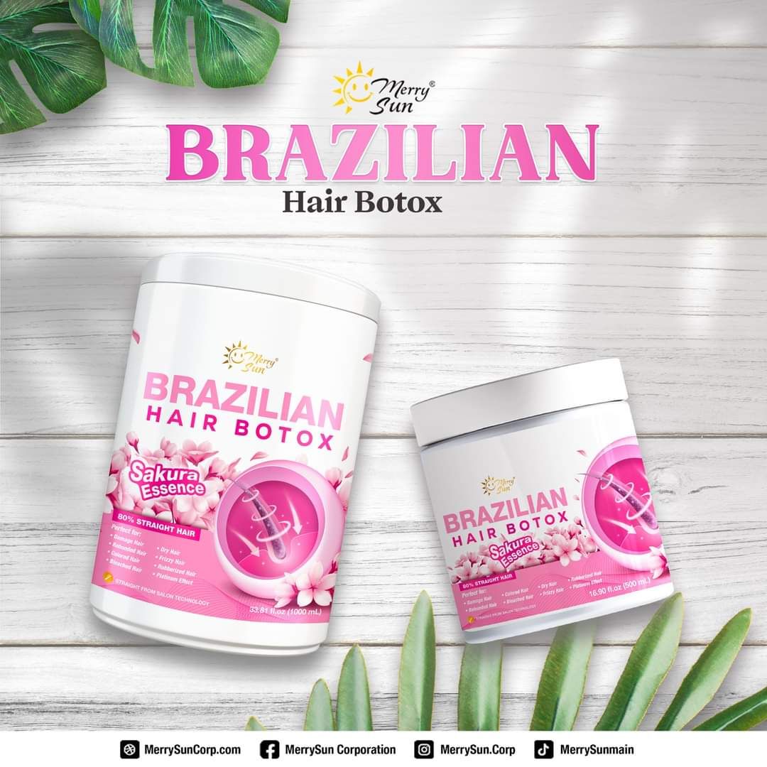 MERRY SUN BRAZILIAN HAIR BOTOX 500ML EXP AUG 27,2027