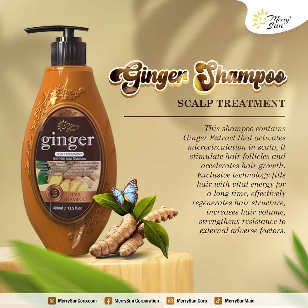 MERRY SUN GINGER HAIR SHAMPOO 400ML EXP.JUNE 18,2026