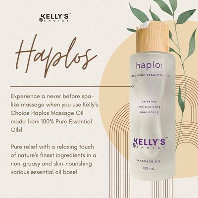 KELLY'S CHOICE HAPLOS MASSAGE OIL 100ML EXP NOV 21,2026