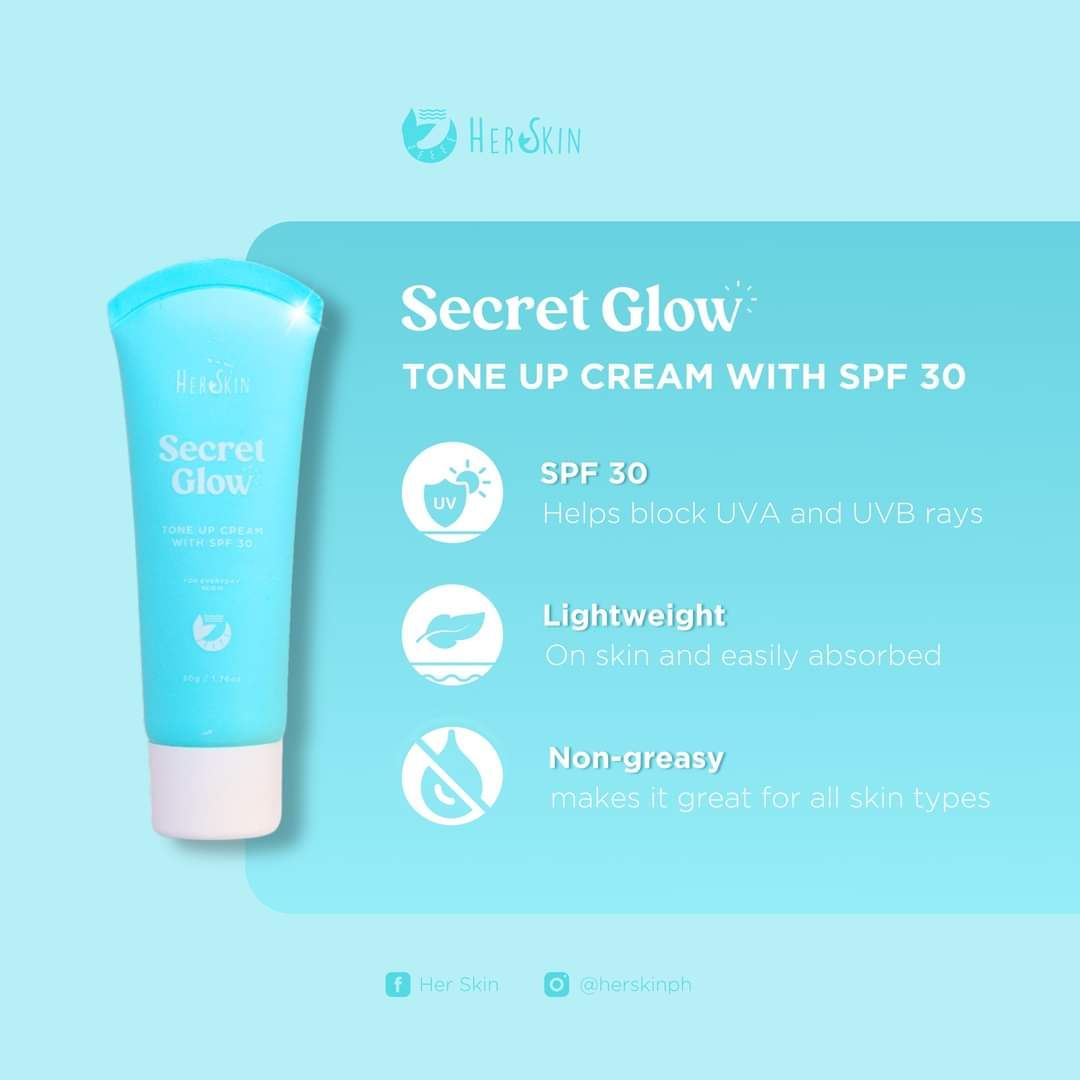 HER SKIN TONE UP SUNSCREEN SPF30 50G EXP.28,10,2026
