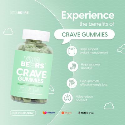 VITA BEAR CRAVE GUMMY BEAR 60PCS/BOTTLE EXP JULY 14,2027 VITA BEAR CRAVE GUMMY BEAR 60PCS/BOTTLE EXP JULY 14,2027