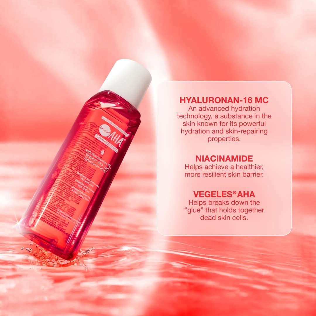 BRILLIANT SKIN AHA TONER 100ML EXP DEC30,2026