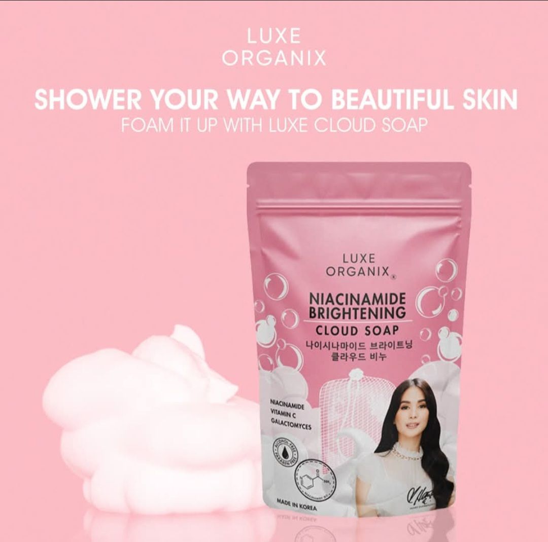 LUXE ORIGANIX CLOUD SOAP NIACINAMIDE +ALPHA-ARBUTIN 190G EXP JUNE 16,2029 MADE IN KOREA
