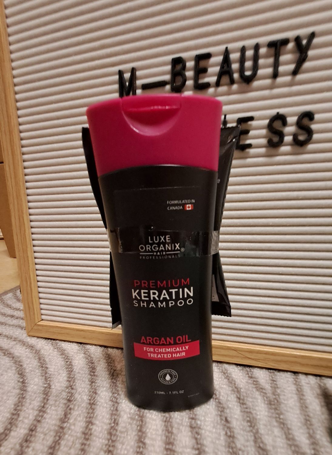 LUXE ORIGANIX PREMIUM KERATIN SHAMPOO WITH ARGAN OIL 210ML EXP JUNE 24,2027