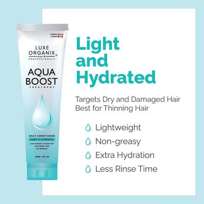 LUXE ORIGANIX AQUA BOOST HAIR TREATMENT 180ML EXP AUG 24,2027