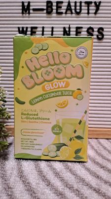 HELLO BLOOM GLOW LEMON CUCUMBER JUICE 10 SACHETS/BOX EXP 20,2026