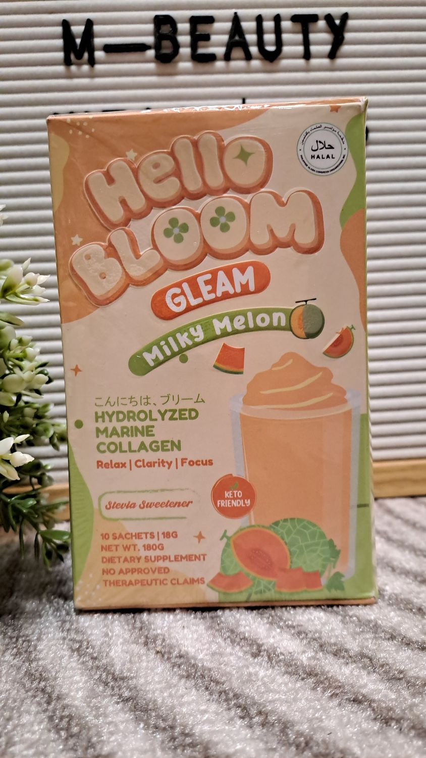 HELLO BLOOM GLEAM MILKY MELON 10 SACHETS/BOX