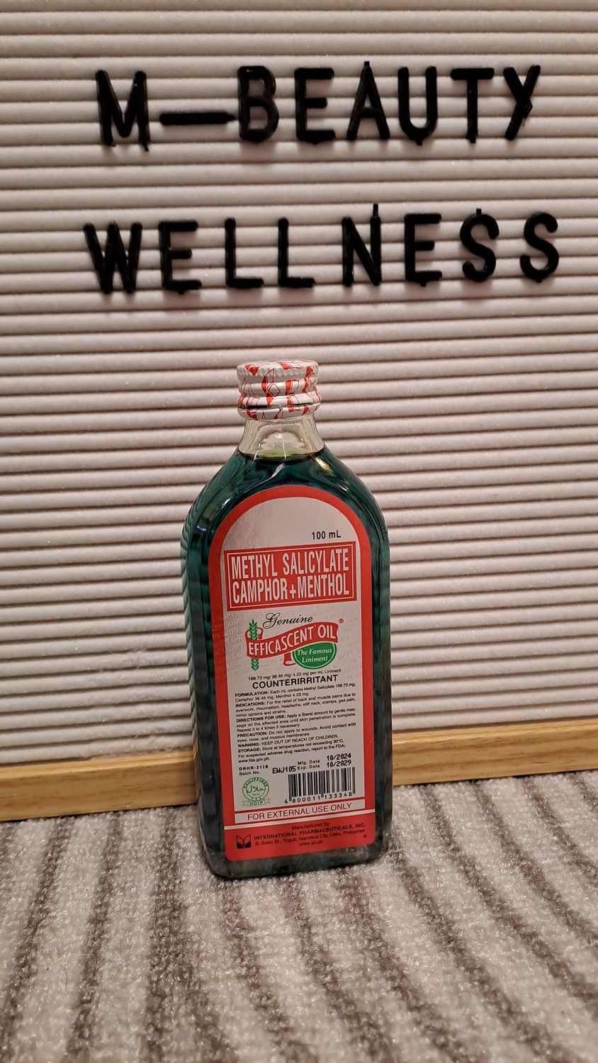 EFFICASENT OIL 100ML EXP JAN 21.2027