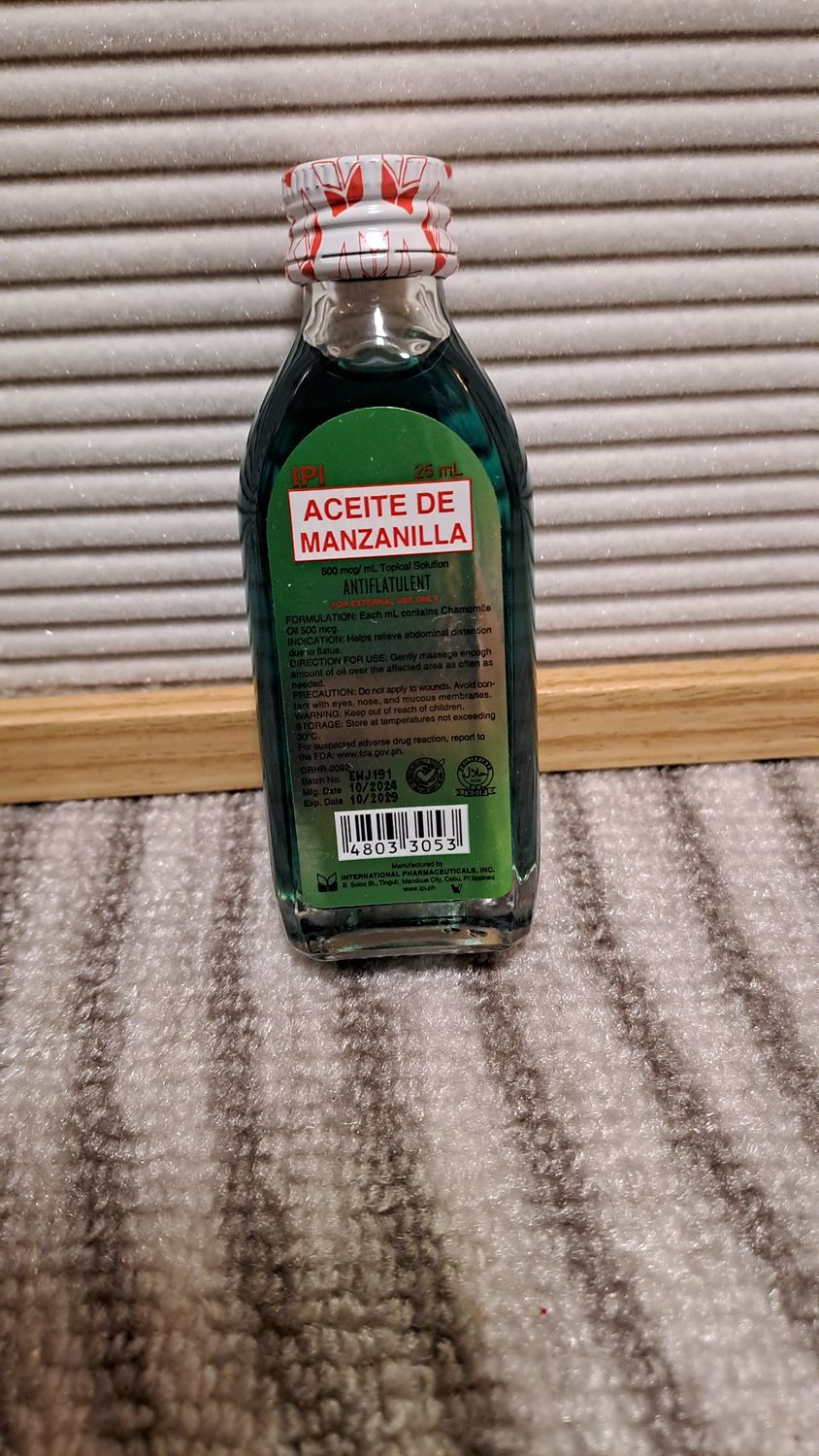 ACIETE DE MANZENILLA 25ML EXP NOV.21,2029