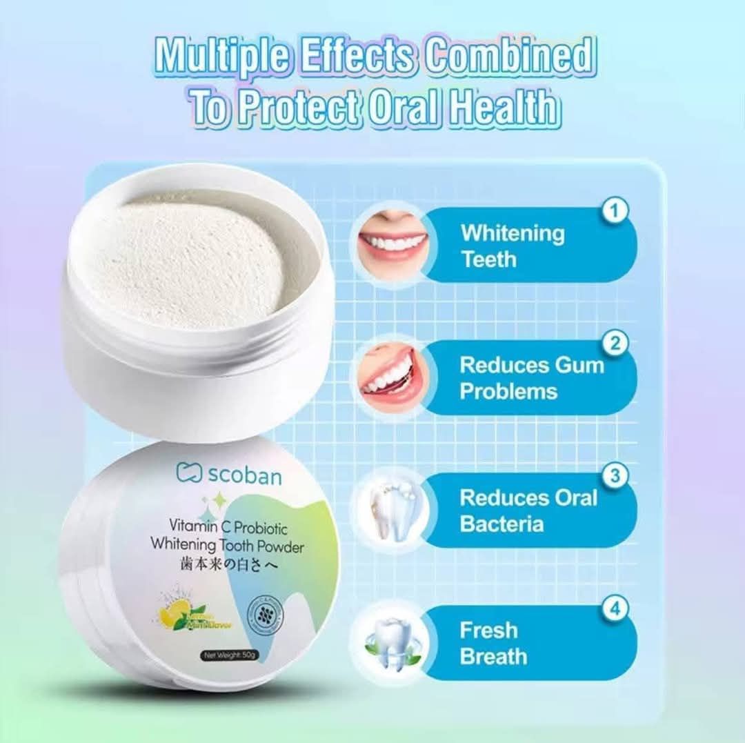 SCOBAN WHITENING POWDER WITH BAKING SODA 200G EXP NOV 24,2026