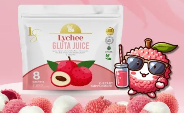 LUXE SLIM GLUTAMAT DRINK  LYCHEE FLAVOR 8 SACHETS/POUCH EXP APRIL 01.2027