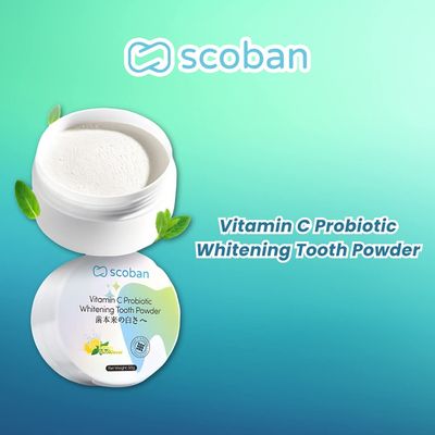 SCOBAN WHITENI G TOOTH POWDER 50 G EXP FEB 28,2028