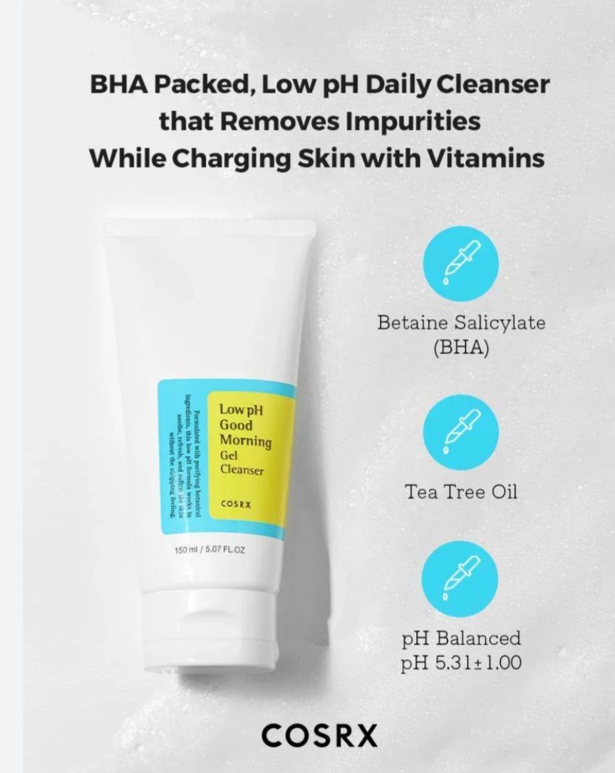 COSRX LOW PH GOOD MORNING FACIAL GEL CLEANSER 120ML EXP SEPT 11.2027