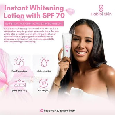 HABIBI INSTANT WHITENING BODY LOTION  SPF 70 100G EXP APRIL 30.2027