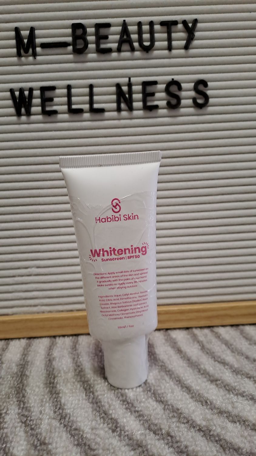 HABIBI WHITENING SUNSCREEN SPF50  50 GRAMS EXP APRIL 30,2027