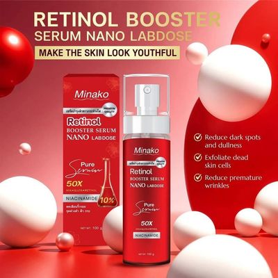 MINAKO FACE AND BODY SERUM WITH RETINOL +NIACINAMIDE 100ML EXP AUG 23.2027