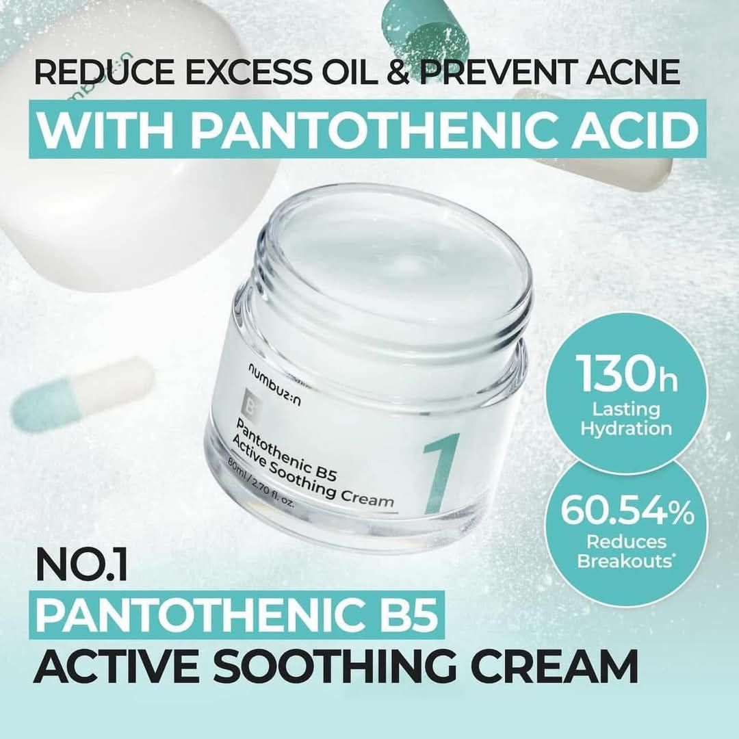 NUMBUZIN NO.1 PANTOTHENIC ACTIVE SOOTHING CREAM 100ML EXP AUG 13.2027