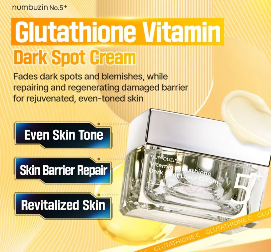 NUMBUZIN NO.5 VITAMIN +GLUTATHIONE DARKSPOT LASER CREAM 50ML EXP OCT 21.2028