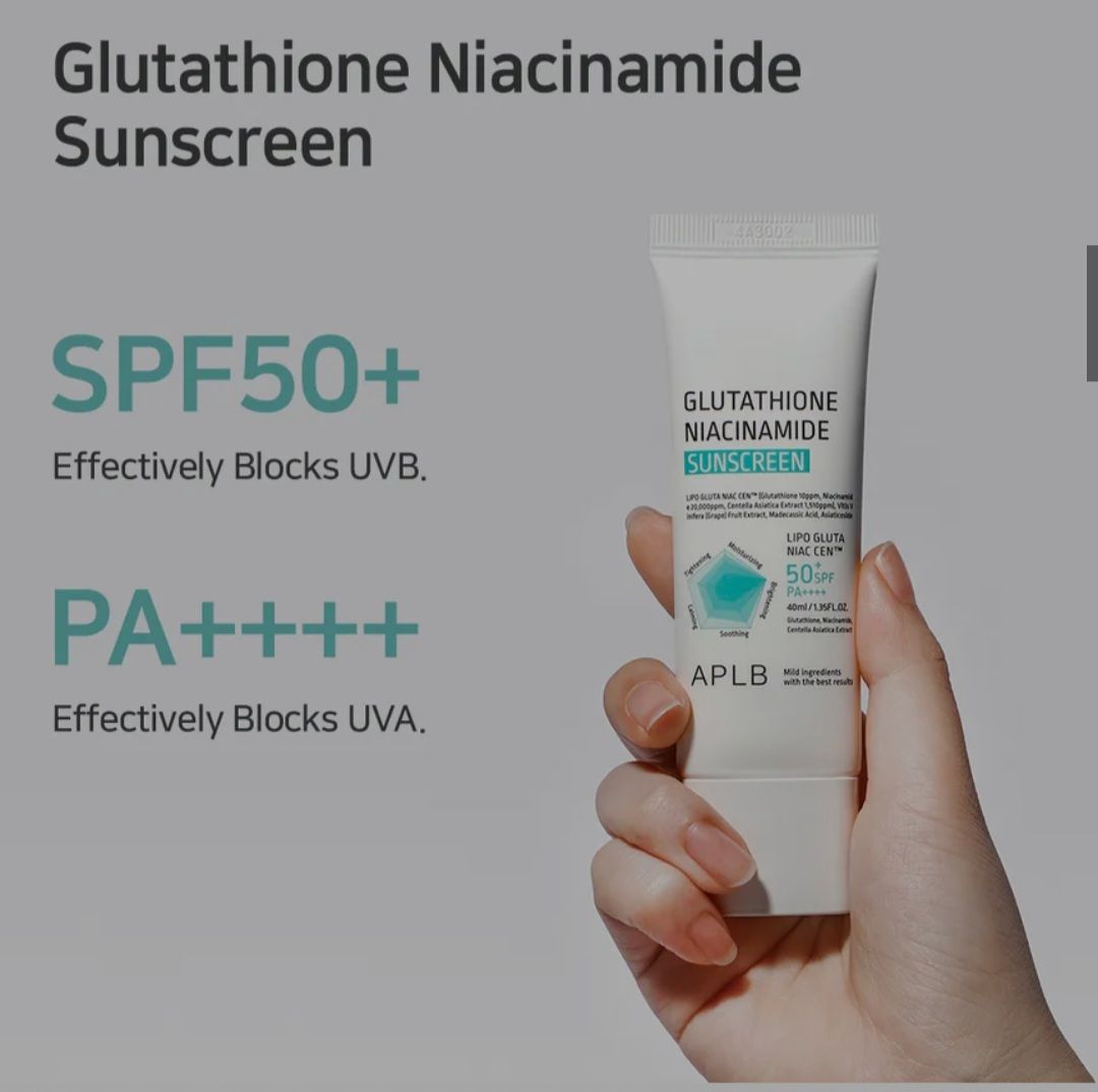 APLB GLUTATHIONE +CENTELLA SPF50+ PA++++ 50G  EXP MARCH 15,2027